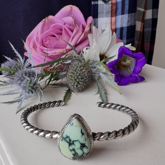 Jewelry - Variscite and Sterling Silver cuff